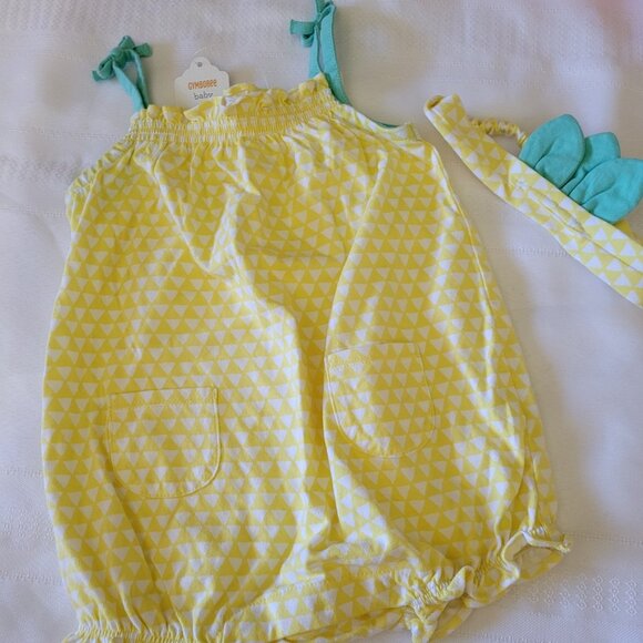 Gymboree California Dreamers 6-12 month Romper Headband NWT set. Mixed Bin Z30 - Picture 1 of 3